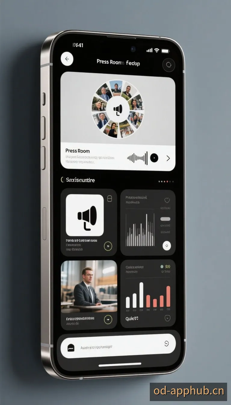 OD APP 移动端超清视频直播界面与实时数据图表展示
